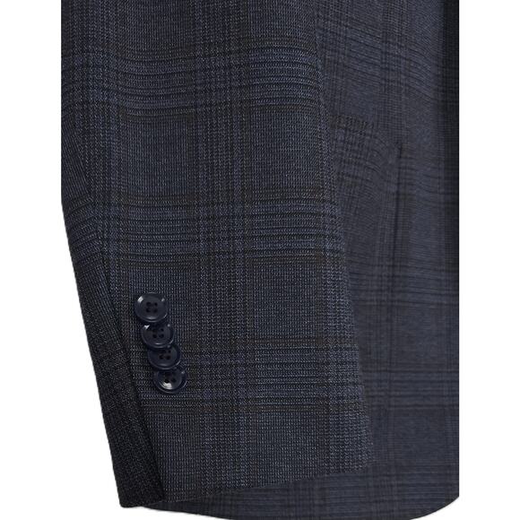 Bar III Men's Slim-Fit Stretch Sport Coat Blazer Blue Tan Plaid 40S NWT - Picture 5 of 7